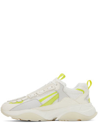 Amiri White Yellow Bone Runner Low Top Sneakers