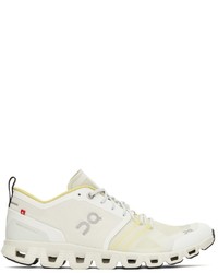 On White Yellow Cloud X Shift Sneakers