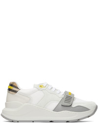 Burberry White Yellow Ramsey Sneakers