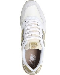 New Balance Wl996 Suede And Metallic Leather Trainers
