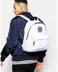 Logo Embroidered Backpack (White/Light Grey) — Lightworker