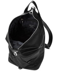 Jimmy Choo Fitzroy Black Biker Leather Backpack