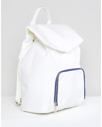 Asos Lifestyle Backpack With Contrast Zip Tape