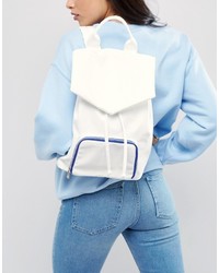 Asos Lifestyle Backpack With Contrast Zip Tape