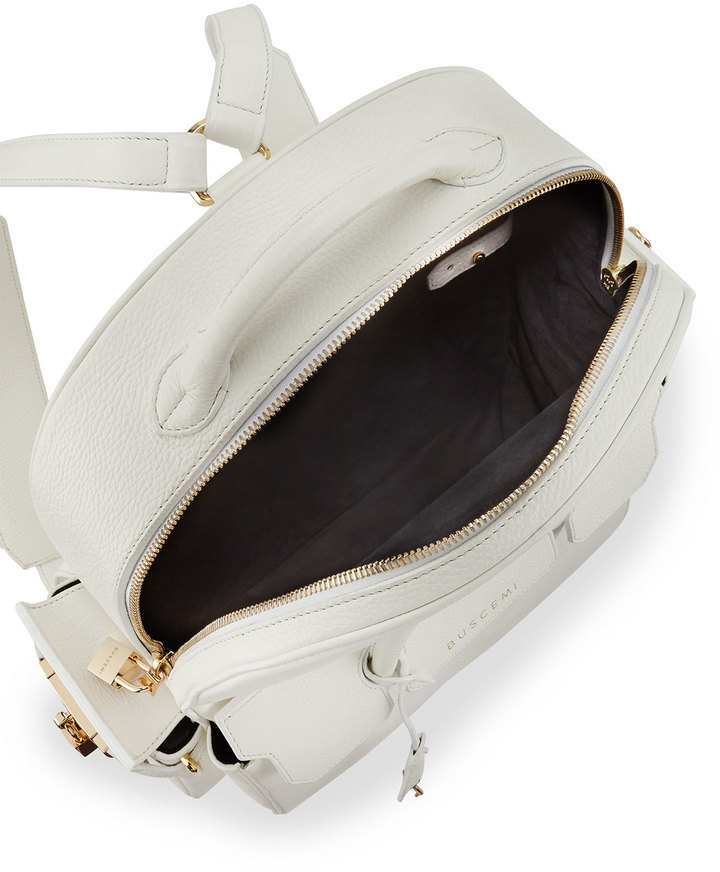 Buscemi Phd Large Leather Backpack White 2 750 Bergdorf