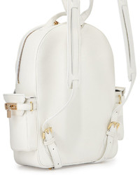 Buscemi Phd Large Leather Backpack White
