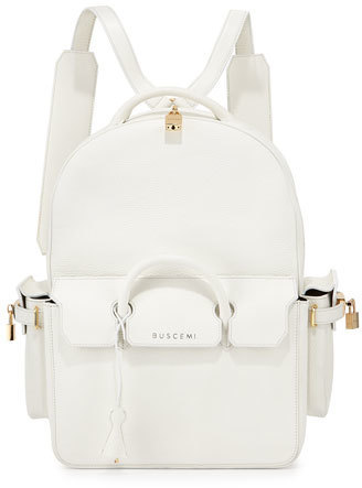 Buscemi Phd Large Leather Backpack White 2 750 Bergdorf