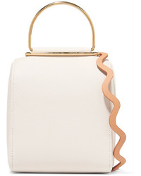 Roksanda Besa Textured Leather Shoulder Bag White