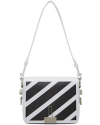 Off-White White Diagonal Binder Clip Bag