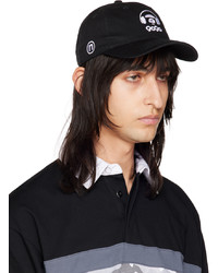 AAPE BY A BATHING APE Black Embroidered Cap