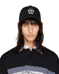 AAPE BY A BATHING APE Black Embroidered Cap