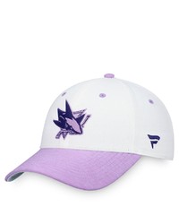 FANATICS Branded Whitepurple San Jose Sharks Authentic Pro Hockey Fights Cancer Snapback Hat At Nordstrom