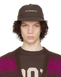 Pop Trading Company Brown Embroidered Cap