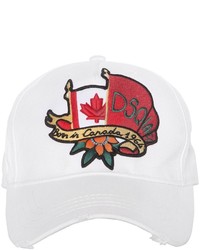 DSQUARED2 Canadian Flag Canvas Baseball Cap, $135 | LUISAVIAROMA 