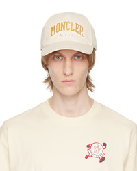 Moncler Off White Glittered Baseball Cap