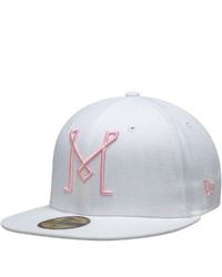 New Era White Inter Miami Cf Primary Logo 59fifty Fitted Hat At Nordstrom