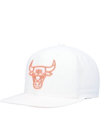 Mitchell & Ness Whiteorange Chicago Bulls Summer Color Pop Hardwood Classics Snapback Hat