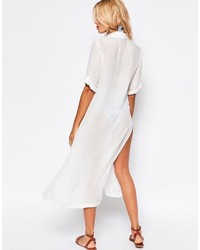 white maxi shirt dress uk