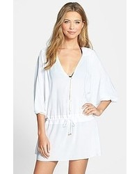 Vix Swimwear Adriana Caftan Cover Up White Large