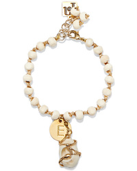 Rosantica Alphabet Gold Tone And Shell Beaded Bracelet