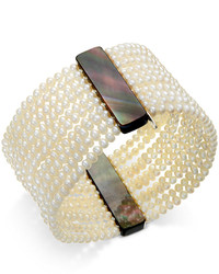 Mother of Pearl Cultured Freshwater Pearl Stretch Bracelet