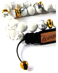 Domo Beads Retractable Wrap Bracelet White Howlite
