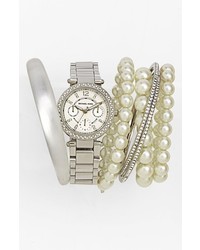 Givenchy Glass Pearl Stretch Bracelets