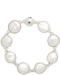 Honora Style Sterling Silver Freshwater Pearl Coin Bracelet