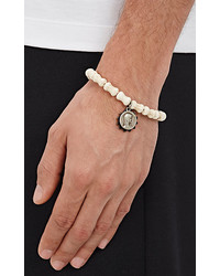 Miracle Icons White Turquoise Bead Charm Bracelet