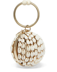 Rosantica Lira Gold Tone Bead And Shell Tote