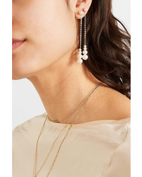 Saskia Diez Gold Pearl Earrings