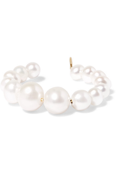 Saskia Diez Pearl Ear Cuff, $179 | NET-A-PORTER.COM | Lookastic