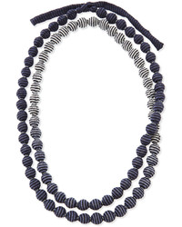 Eileen Fisher Mini Striped Beaded Necklace