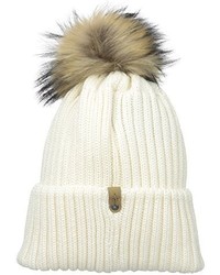 Mackage Mac F5 Wool Acrylic Hat With Fur Pom Pom