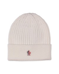 MONCLER GRENOBLE Rib Wool Beanie In Off White At Nordstrom