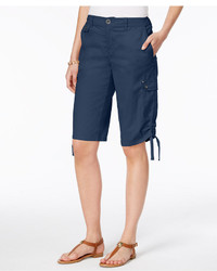 Style&co. Style Co Petite Ruched Hem Cargo Bermuda Shorts Created For Macys