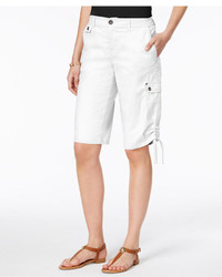Style&co. Style Co Petite Ruched Hem Cargo Bermuda Shorts Created For Macys