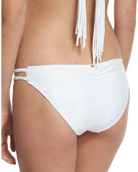 Pilyq Macrame Braided Solid Swim Bikini Bottom White