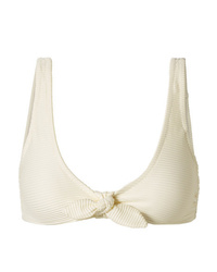 Heidi Klein Bow Detailed Ribbed Bikini Top