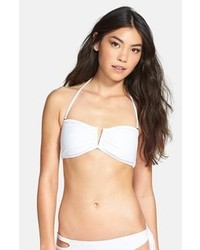 BP. Undercover V Wire Bandeau Bikini Top White Large