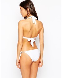 South Beach Halter Bikini Top With Flower Gem