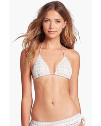 Luli Fama Burbujas De Amor Triangle Bikini Top White Medium