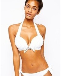 white halter bikini top