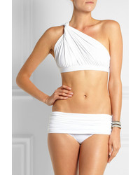 Norma Kamali Ruched One Shoulder Bikini Top