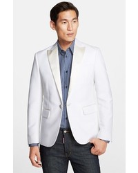 DSQUARED2 Beverly Fit Cotton Silk Single Button Evening Jacket