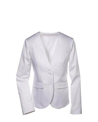 bpc selection Collarless Blazer In White Size 18