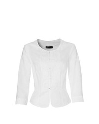 bpc selection Linen Blend Blazer In White Size 26