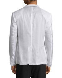 CNC Costume National Costume National Notched Lapel Two Button Jacket White