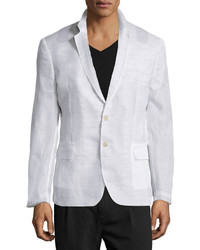 CNC Costume National Costume National Notched Lapel Two Button Jacket White