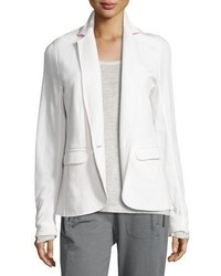 Grey State City Cotton Contrast Collar Blazer Whitepink